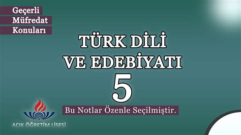turk dili ve edebiyati 5